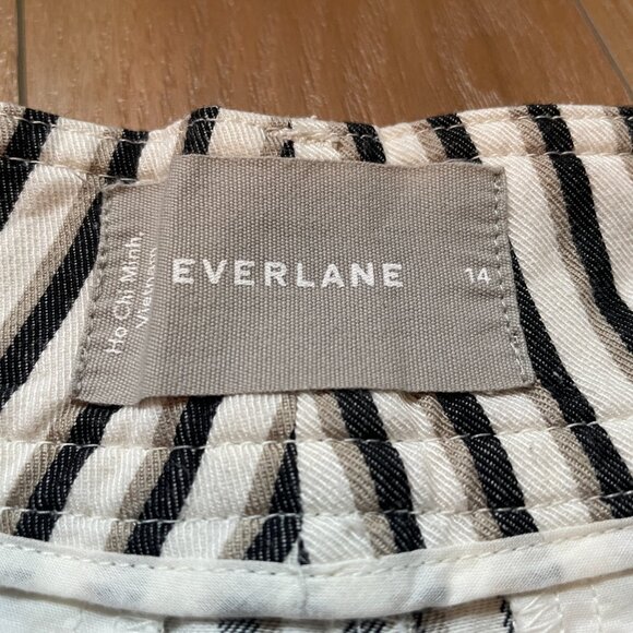 Tapered tencel and cotton pleated striped pant - Picture 8 of 10